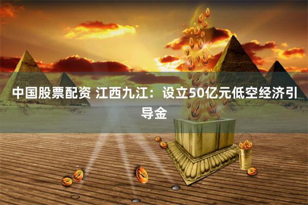 中国股票配资 江西九江：设立50亿元低空经济引导金
